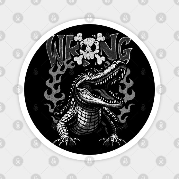 Flame Alligator Magnet by Wrongteeshirt
